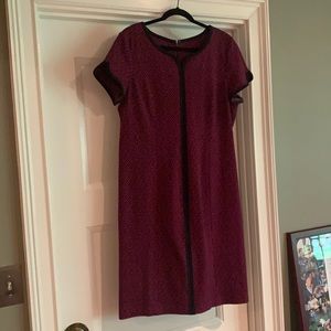 Navy/red Talbots knit dress